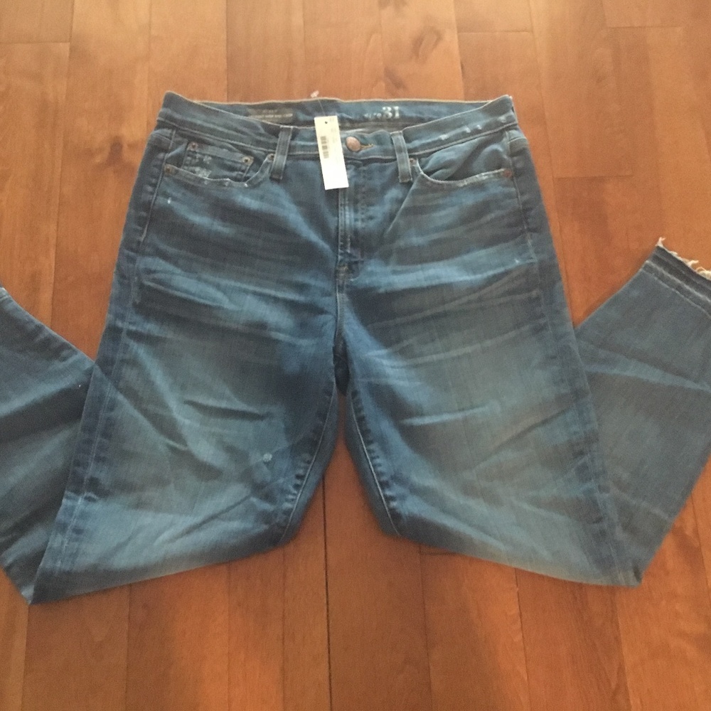 NWT J Crew Lookout High Rise Crop Jeans Size 31